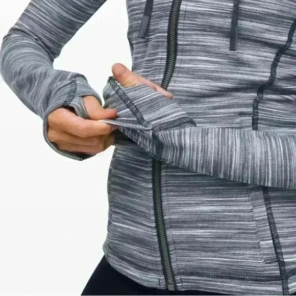 Lululemon Hooded Define Jacket *Nulu Space Dye Heathered Nocturnal Teal Sz8 EUC - Picture 6 of 9